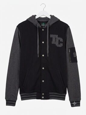 Tyler Carter x Hot Topic Men’s Large Varsity Hooded Letterman BomberJacket 91